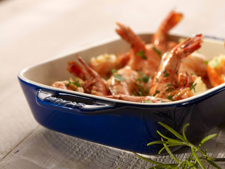 STAUB COOKING Prostokątny półmisek ceramiczny 2.4 ltr, niebieski