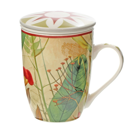 ROSE&TULIPANI MIRABILIA Zestaw 4 kubków infuzyjnych 300 ml, czerwony