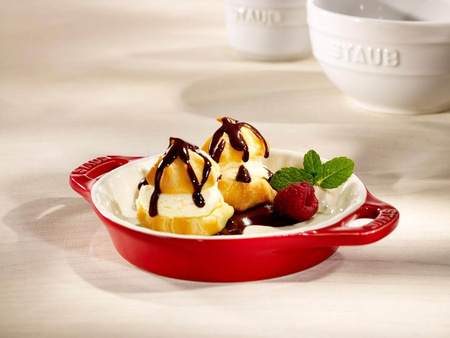 STAUB COOKING Okrągły półmisek ceramiczny do ciast 1.2 ltr, czerwony