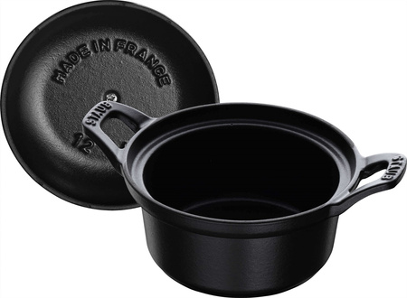 STAUB LA COQUETTE Garnuszek żeliwny okrągły 500 ml, czarny
