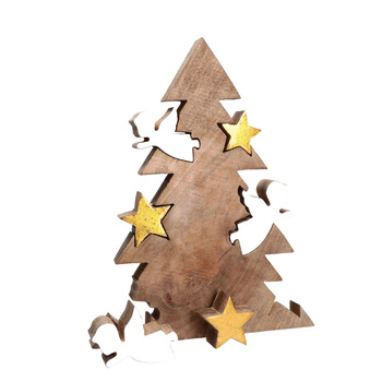 RITUALI DOMESTICI LINCASTRO Drewniana choinka z aniołkami 30 x 4 x 38.5 cm