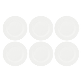 LA PORCELLANA BIANCA ESSENZIALE Zestaw 6 talerzy obiadowych z rantem 27 cm