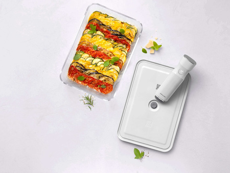 ZWILLING FRESH & SAVE Szklany pojemnik prostokątny 2.85 ltr, szary