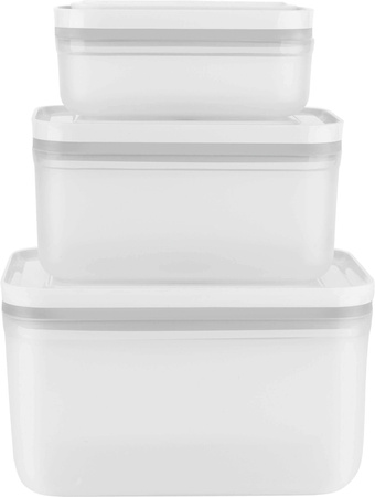 ZWILLING FRESH & SAVE Zestaw 3 plastikowych pojemników prostokątnych
