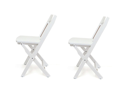 ARREDAMENTI DIANA Zestaw 2 składanych krzeseł - 45 x 40 cm, biały