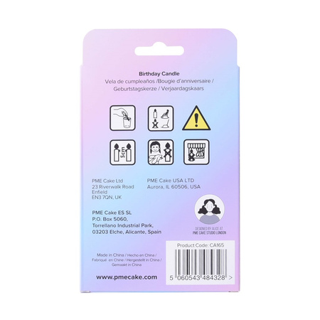 PME Dekoracyjna świeczka jednorożec jasnoróżowy