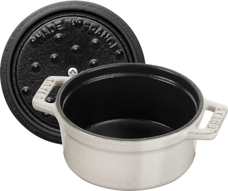 STAUB MINI COCOTTE Mini garnek żeliwny okrągły 250 ml, truflowy
