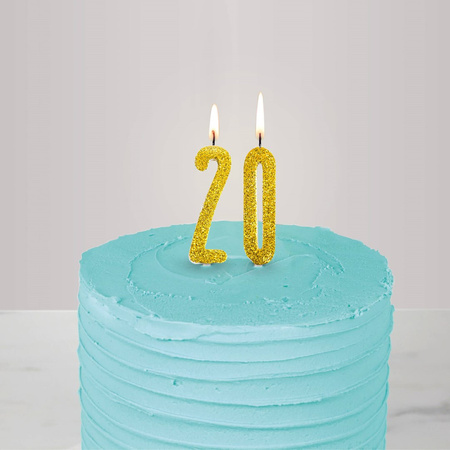 PME Świeczka cyfra 0, złoty