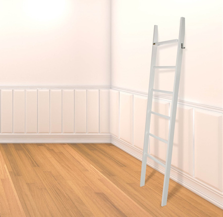 ARREDAMENTI AXEL Wieszak - 167 x 44.5 cm, biały