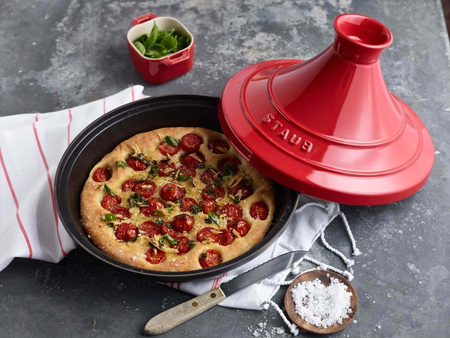 STAUB Naczynie do tajine 28 cm, czerwono-czarny