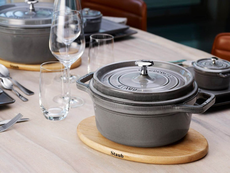 STAUB LA COCOTTE Garnek żeliwny okrągły 1.7 ltr, grafitowy
