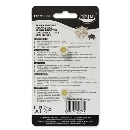 PME Zestaw 2 foremek JEM Pop It Pająk i pajęczyna