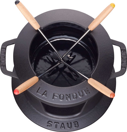 STAUB Zestaw do fondue 16 cm, czarny