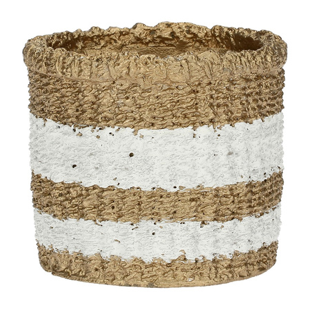 RITUALI DOMESTICI PUEBLO Rustykalna osłonka na doniczkę 13 x 11.5 cm