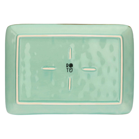 ROSE&TULIPANI CONCERTO VERDE ACQUA Zestaw 2 tac prostokątnych 27 x 19 cm