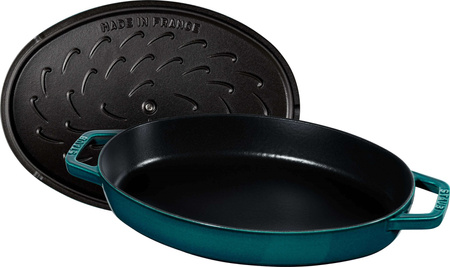 STAUB Owalna żeliwna brytfanna do ryb 32 cm, morski