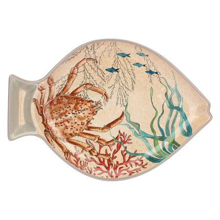 ROSE&TULIPANI SEA LIFE Zestaw 2 talerzy z melaminy ryby 33 x 23 cm
