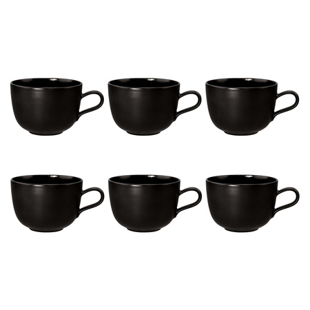 SELTMANN LIBERTY VELVET BLACK Zestaw 6 filiżanek do kawy 380 ml