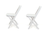 ARREDAMENTI DIANA Zestaw 2 składanych krzeseł - 45 x 40 cm, biały