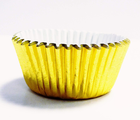 PME Metaliczne mini papilotki na muffinki (45 sztuk) złoty