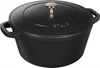 STAUB Zestaw 3 naczyń + pokrywka 24 cm czarny