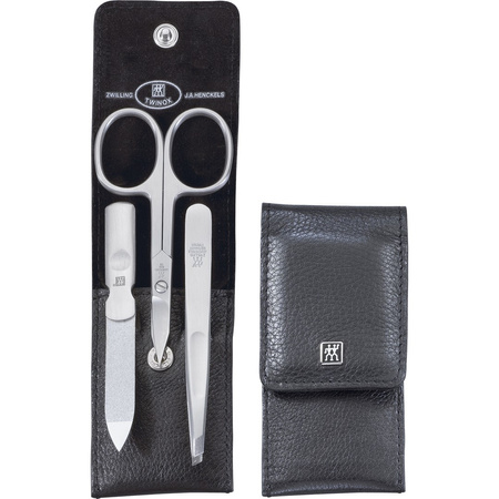 ZWILLING TWINOX Zestaw do manicure - czarne etui, 3 elementy