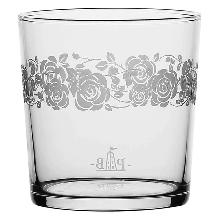 LA PORCELLANA BIANCA BABILA Zestaw 6 szklanek z grubym dnem róże 350 ml