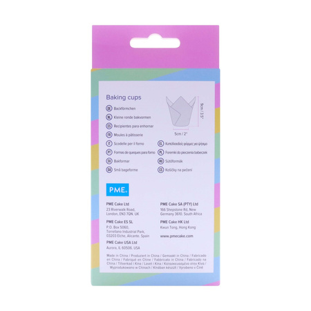 PME Papilotki tulipanowe do muffinek - kolory tęczy (24 sztuki)