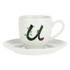 LA PORCELLANA BIANCA SOLOTUA Filiżanka ze spodkiem 90 ml, Wzór U