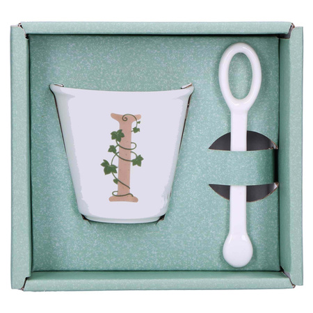 LA PORCELLANA BIANCA UNICO Filiżanka z łyżeczką 75 ml, Wzór I