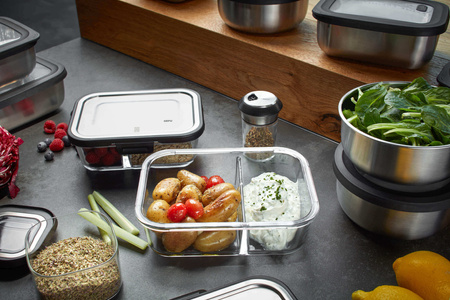 GEFU MILO Zestaw 3 pojemników prostokątnych