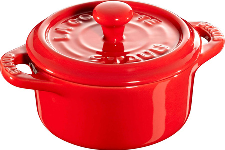 STAUB GIFT GIVING 4x mini cocotte okrągły 10 cm, czerwony