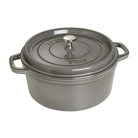 STAUB LA COCOTTE Garnek żeliwny okrągły 6.7 ltr, grafitowy