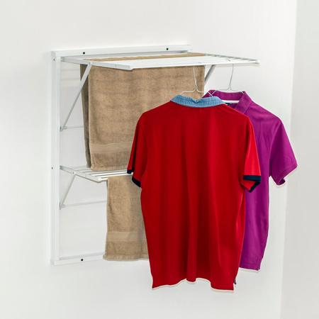 ARREDAMENTI KEVIN Naścienna suszarka na pranie - 64 x 67 cm, Biały