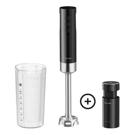 ZWILLING XTEND Zestaw startowy: bezprzewodowy blender ręczny + bateria czarny