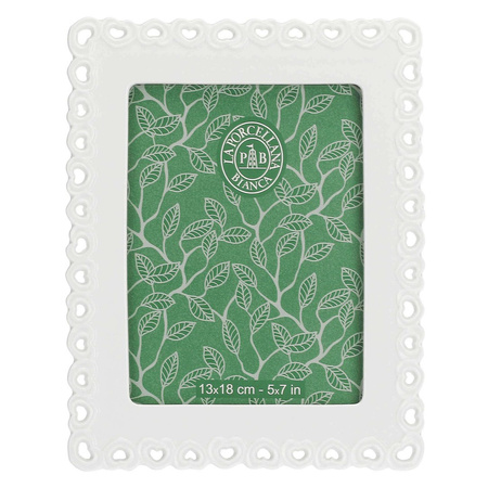 LA PORCELLANA BIANCA VALENTINO Zdobiona ramka na zdjęcia 13 x 18 cm