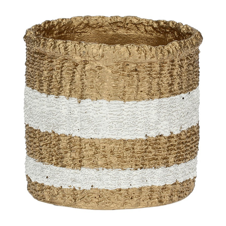 RITUALI DOMESTICI PUEBLO Rustykalna osłonka na doniczkę 14.5 x 13.5 cm