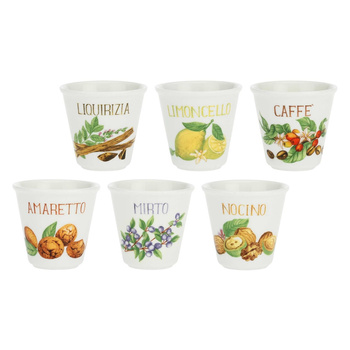 LA PORCELLANA BIANCA LIQUORELLI Zestaw 6 kieliszków