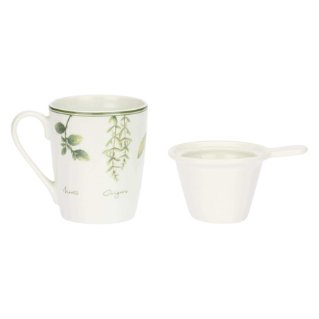 LA PORCELLANA BIANCA COLTIVIA Kubek infuzyjny z pokrywką 350 ml