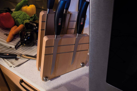 ARTELEGNO MILANO Podwójny magnetyczny stojak na noże