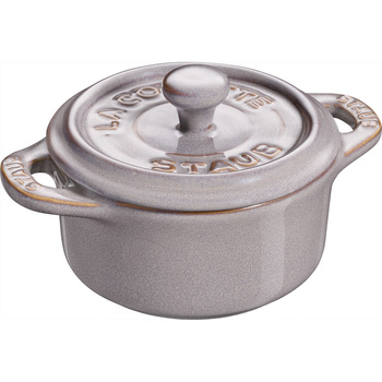 STAUB GIFT GIVING Mini cocotte okrągły 200 ml, antyczny szary