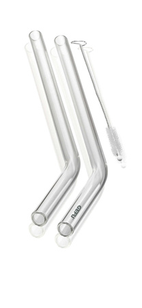 GEFU FUTURE Zestaw 4 szklanych słomek 23 cm