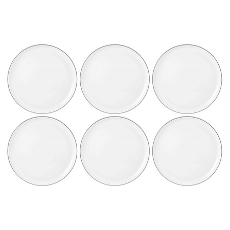 SELTMANN LIDO BLACK LINE Zestaw 6 talerzy obiadowych 26 cm