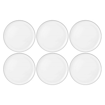 SELTMANN LIDO BLACK LINE Zestaw 6 talerzy obiadowych 26 cm