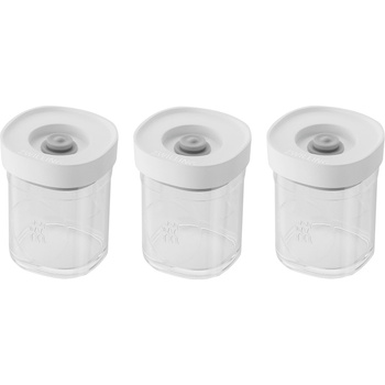 ZWILLING FRESH & SAVE CUBE 3 pojemniki plastikowe XS - 120 ml, szary