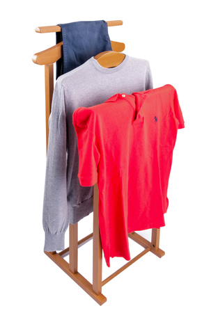 ARREDAMENTI MAXI Stojak na koszule i garnitur - 102 x 35 cm, Brązowy