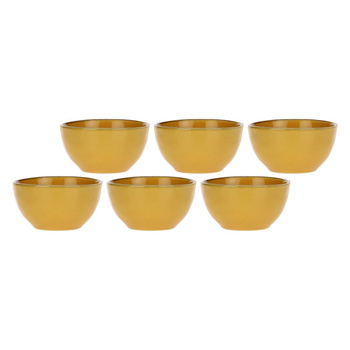 ROSE&TULIPANI CONCERTO OCRA Zestaw 6 misek na owoce 11 cm