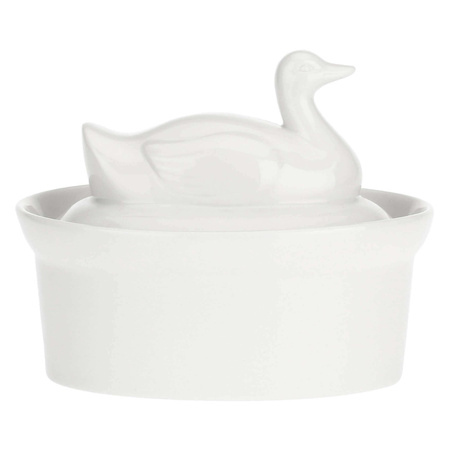 LA PORCELLANA BIANCA TERRINE Naczynie do zapiekania kaczka 10 x 7 cm