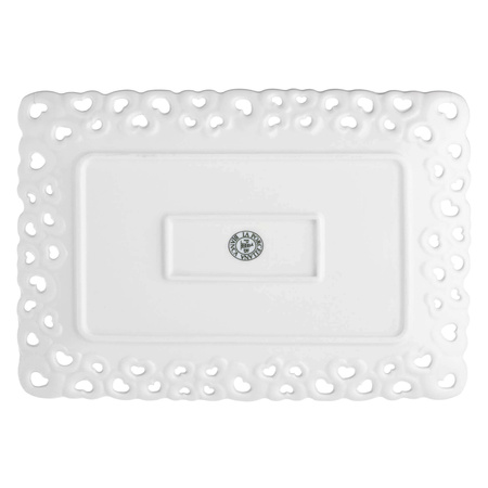 LA PORCELLANA BIANCA VALENTINO Zdobiona taca do serwowania 27 x 19 cm