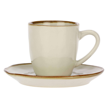 ROSE&TULIPANI CONCERTO AVORIO Zestaw 6 filiżanek do espresso 90 ml